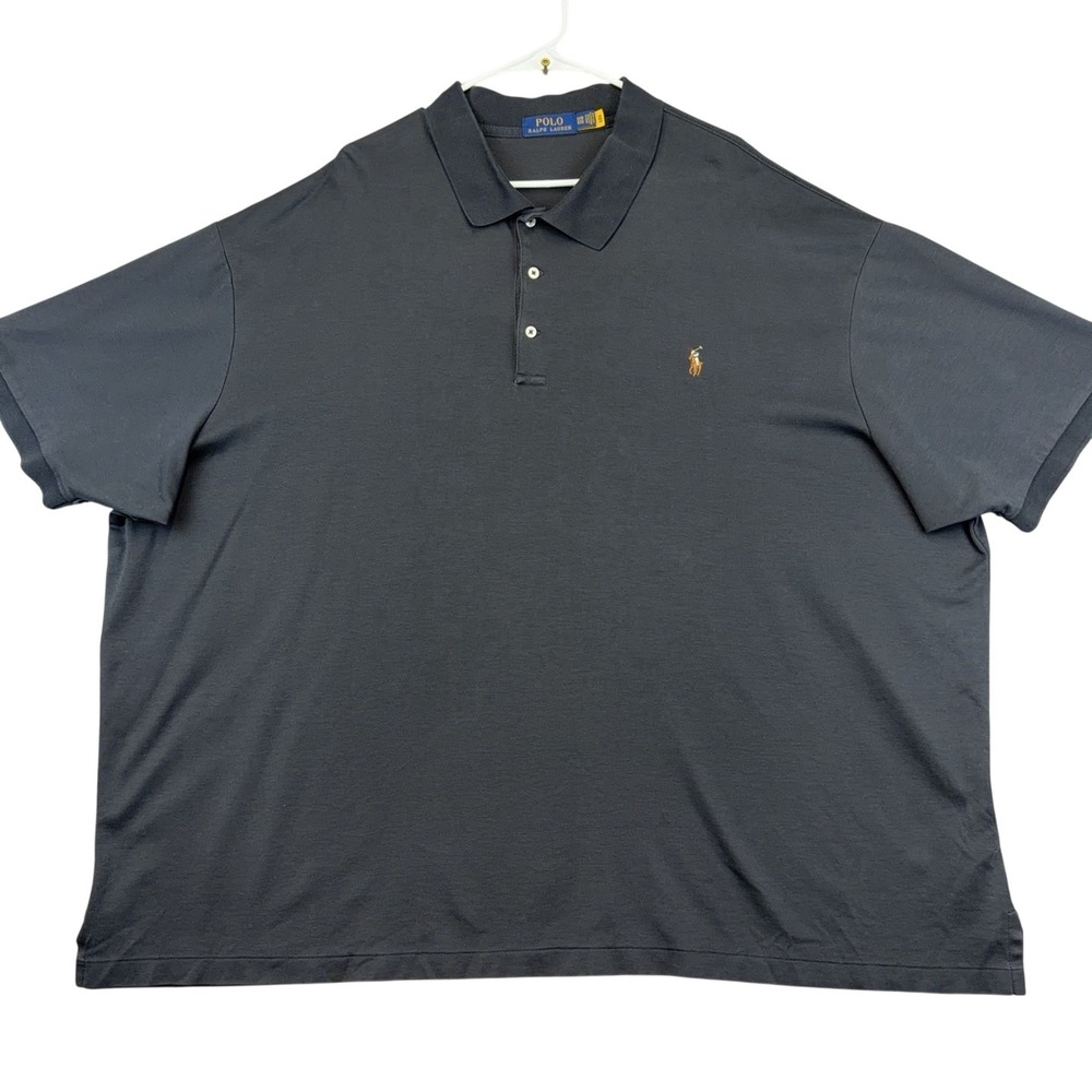 Polo Ralph Lauren Polo Shirt Mens Big 5X Gray Cotton Jersey Pony Logo Casual